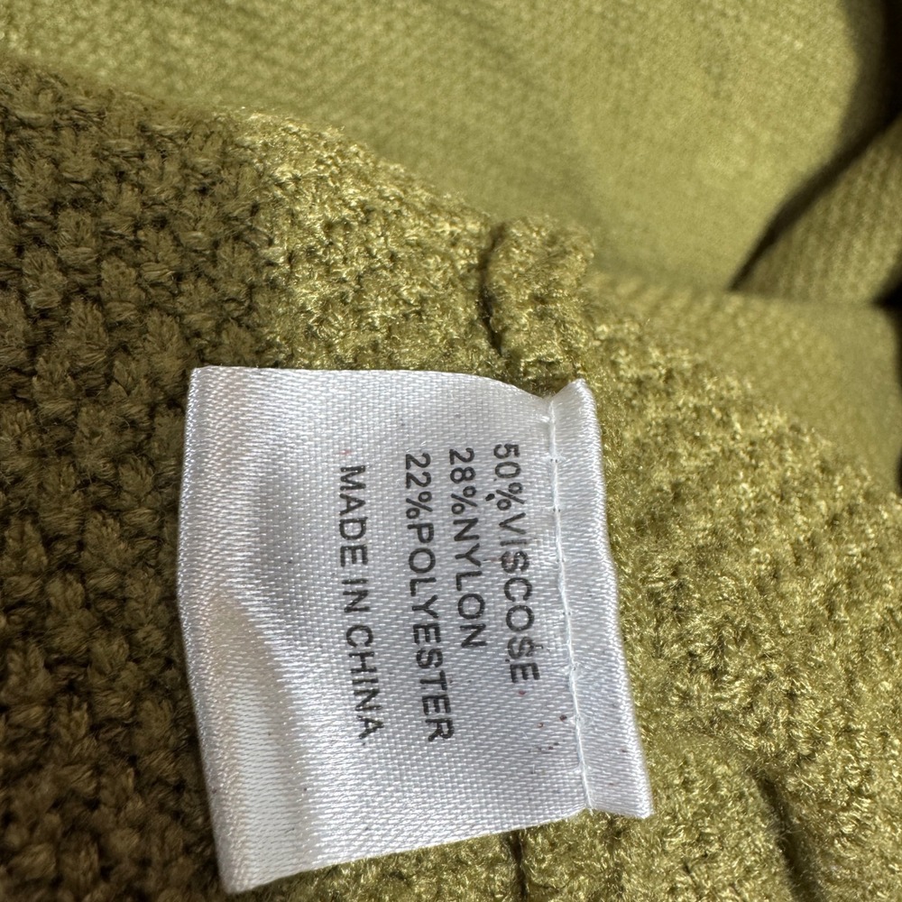 MEROKEETY Cardigan Sweater Womens 2XL Green Open Front Long Sleeve Pockets Boho - Picture 4 of 10